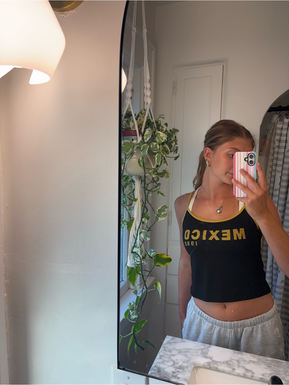 Mexico Graphic Tank Top - Black & Yellow